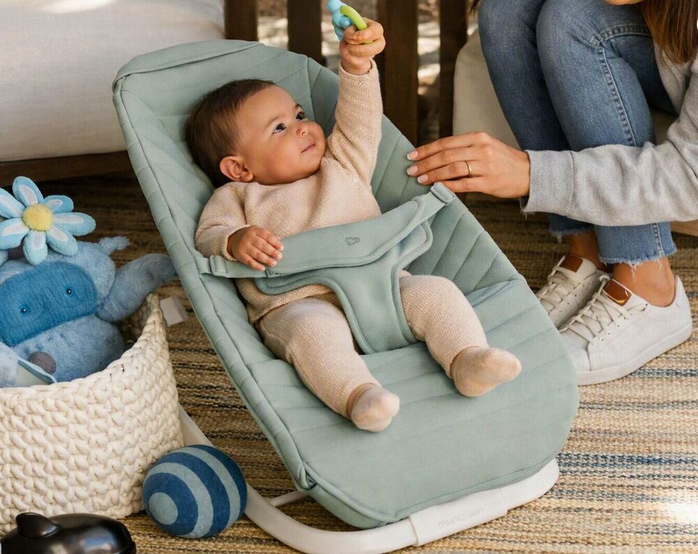 Munchkin Bouncer & Rocker Premium Seat Cover – Sage Green – Replacement Cover